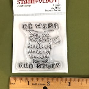 Stampology Be Wise Clear Stamp- Owl Stamp - Clear Stamp Set Stampology Be Wise Clear Stamp- Owl Stamp - Clear Stamp Set Stampology