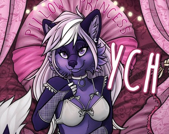 YCH Pillow Princess (NSFW) - Furry / Fursona  - Cute Custom Art for Profile Image, Con Badge or Icon [Your Character]