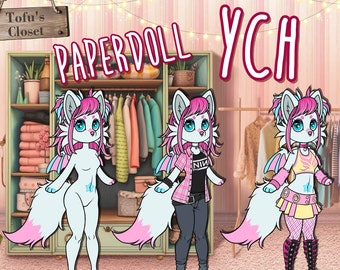 Paperdoll Character Closet YCH - Custom Digital Art of your Character [Furry / Anthro / Fursona]