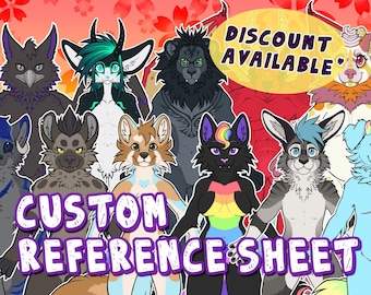Reference Sheet - Furry / Anthro / Fursona/ Custom Character Illustration [YOUR CHARACTER]