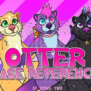 Arkusz referencyjny bazy OTTER męski/żeński - Anthro Furry Art / natychmiastowe pobranie