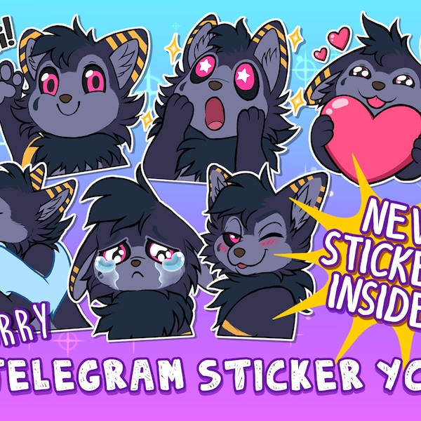 Telegram Digital Sticker YCH - Custom Art of your Character for Profile Image, Con Badge or Icon [Furry / Anthro / Fursona]