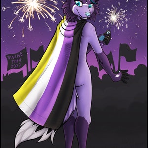 YCH Pride Month Cape Furry / Anthro / Fursona Con Badge Custom Art Character Profile Image or Icon YOUR CHARACTER image 2