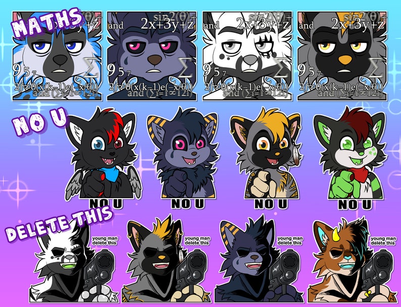 Telegram Digital Sticker YCH Custom Art of your Character for Profile Image, Con Badge or Icon Furry / Anthro / Fursona image 8