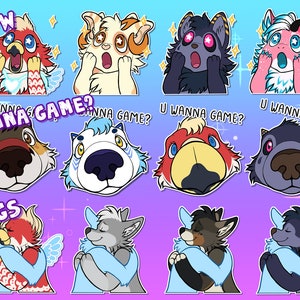 Telegram Digital Sticker YCH Custom Art of your Character for Profile Image, Con Badge or Icon Furry / Anthro / Fursona image 4