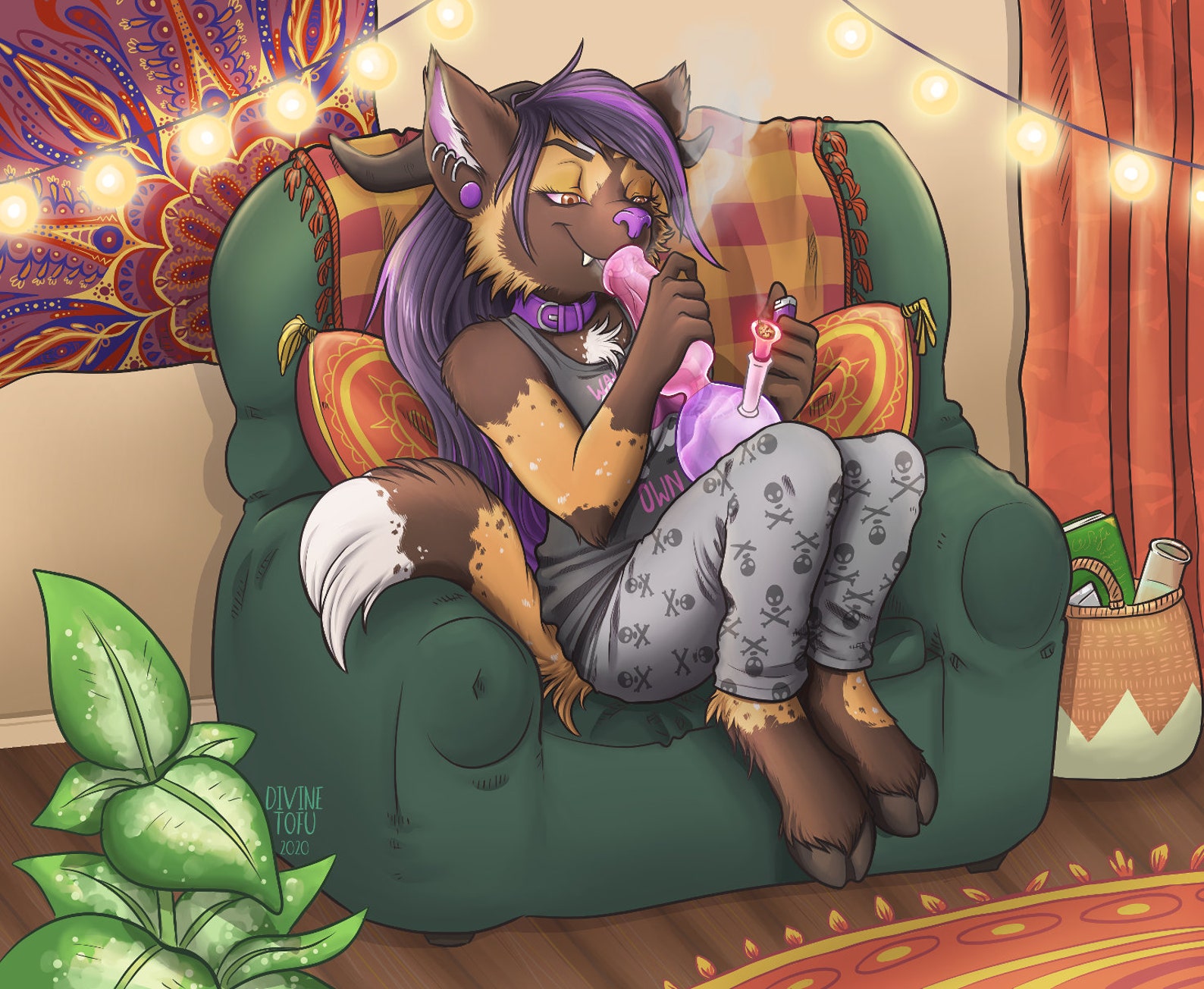 Chibi Furry / Anthro / Fursona Con Badge Custom Art | Etsy