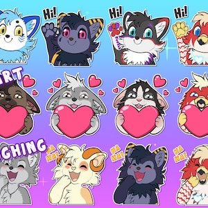 Telegram Digital Sticker YCH Custom Art of your Character for Profile Image, Con Badge or Icon Furry / Anthro / Fursona image 3