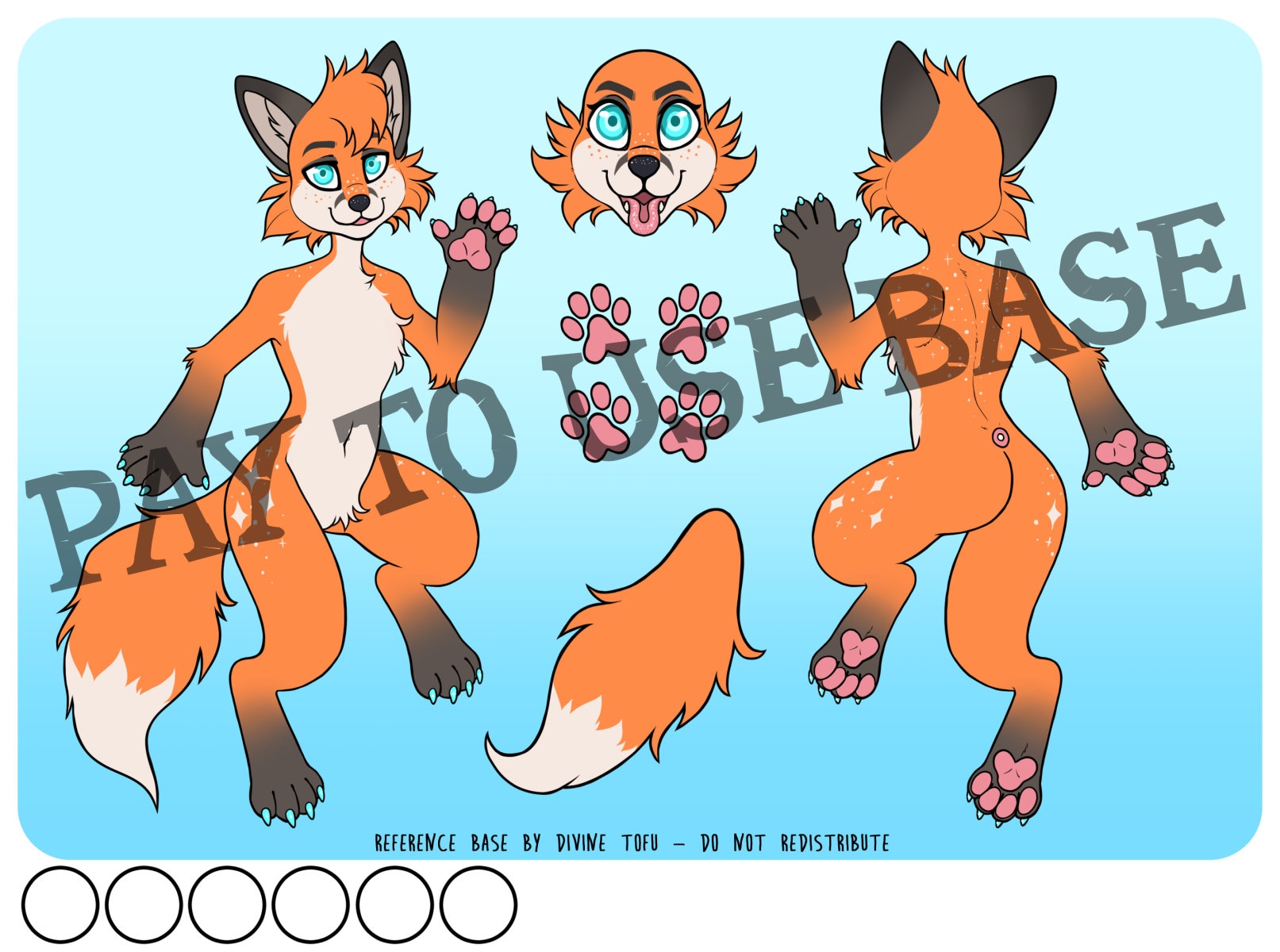 Canine Base Reference Sheet - Fox, Dog, Wolf - Male/female - Anthro ...