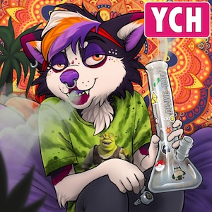 Insignia de Furry/Anthro/Fursona Con - Imagen o ícono de perfil de personaje con arte personalizado [TU PERSONAJE]