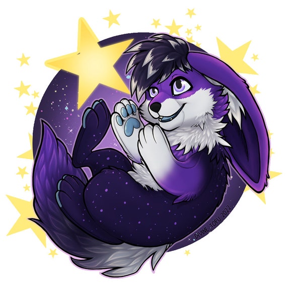 Star Baby Plush YCH Furry / Anthro / Fursona Con Badge - Etsy