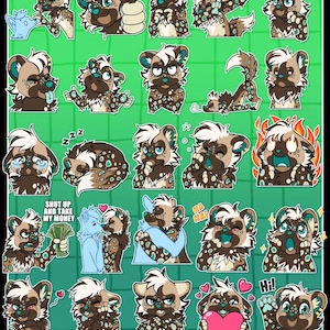 Telegram Digital Sticker YCH - Custom Art of your Character for Profile Image, Con Badge or Icon [Furry / Anthro / Fursona] image 10