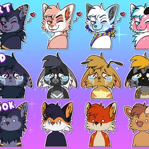 Telegram Digital Sticker YCH Custom Art of your Character for Profile Image, Con Badge or Icon Furry / Anthro / Fursona image 6