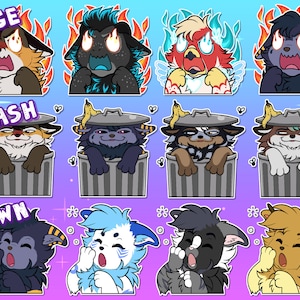 Telegram Digital Sticker YCH Custom Art of your Character for Profile Image, Con Badge or Icon Furry / Anthro / Fursona image 5