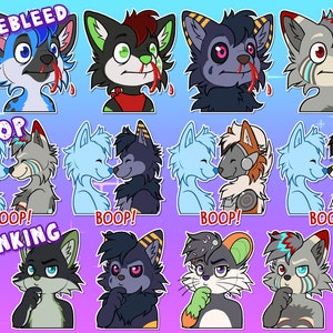 Telegram Digital Sticker YCH Custom Art of your Character for Profile Image, Con Badge or Icon Furry / Anthro / Fursona image 9