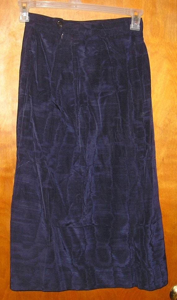 80s vintage skirt Royal blue Pleated sheer skirt Elastic band skirt Casual skirt Minimalist sheer skirt Midi skirt Streetwear