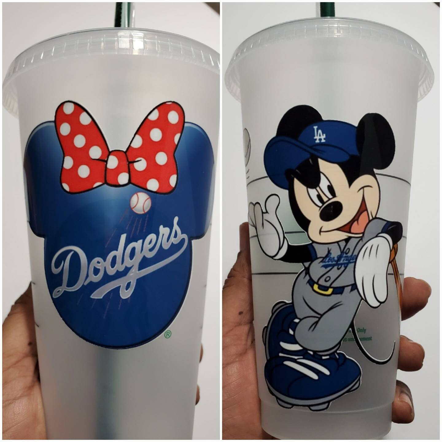 Dodgers Mickey Mouse Custom Cup Sealed With 4 Coats of Gloss 