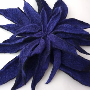 One-of-a-kind Purple Brooch. Unique gift. Contemporary art. Wool felted brooch Wearable Felt Art Jewelry Original Valentine’s Day Gift