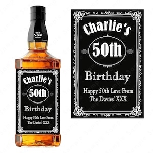 Personalisierte Tennessee Whisky Flasche Benutzerdefiniertes Etikett für Geburtstag jeden Anlass Aufkleber Einzigartige Spaß Geschenke Hochzeit