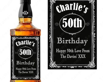 Personalised Tennessee Whiskey Bottle Custom Label For Birthday Any Occasion Sticker Unique Fun Gifts Wedding