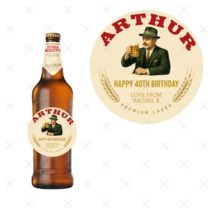 Custom Personalised Birra Bottle With Name Label For Any Occasion Happy Birthday Sticker Unique Fun Gifts Party Wedding Beer Bottles