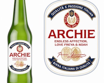 Personalised Beer Sticker With Name Label Happy Birthday For Any Occasion Sticker Unique Fun Gifts Party Wedding