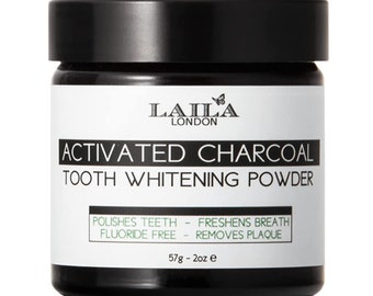 Charcoal Tooth Whitening Powder Herbal Organic Extra Strength 100% Natural.