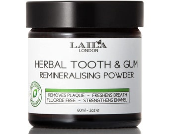 100% Natural Organic Flouride Free Herbal Remineralising Tooth & Gum Powder