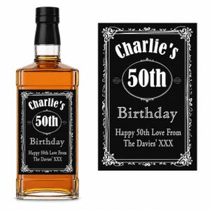 Gepersonaliseerde Tennessee Whiskeyfles Aangepast label voor verjaardag Elke gelegenheid Sticker Uniek leuk cadeau Bruiloft