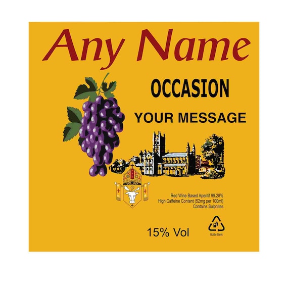 Insieme Della Bottiglia Di Vino Con L'etichetta Illustrazione