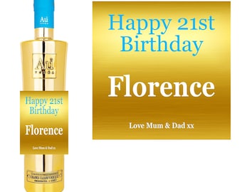 Etichetta personalizzata per bottiglia Au Vodka con scritta "Buon compleanno" per ogni occasione