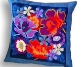 Floral needlepoint pillow kit quot Florabundance quot