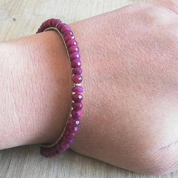 Natural ruby bangle, gold jewelry, stacking bangle, urban jewelry, upper arm bangle, promise jewelry, christmas jewelry, rubies, love gift