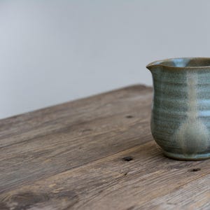 Farmhouse Style Ceramic Creamer, Pottery Small Jug, 10 fl. oz