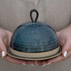 Handmade Butter Dish with Lid, Perfect Gift for Cooks, Rustic Pottery, Covered Butter Dish image 1