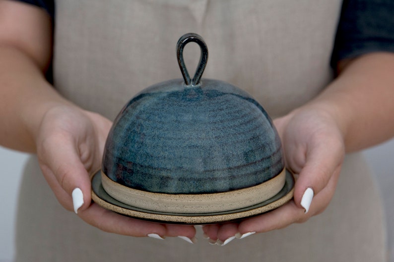 Handmade Butter Dish with Lid, Perfect Gift for Cooks, Rustic Pottery, Covered Butter Dish image 1