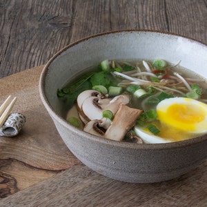 Ramen Bowl, Ceramic White Soup Bowl image 10