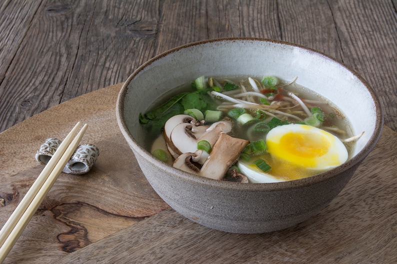 Ramen Bowl, Ceramic White Soup Bowl image 10