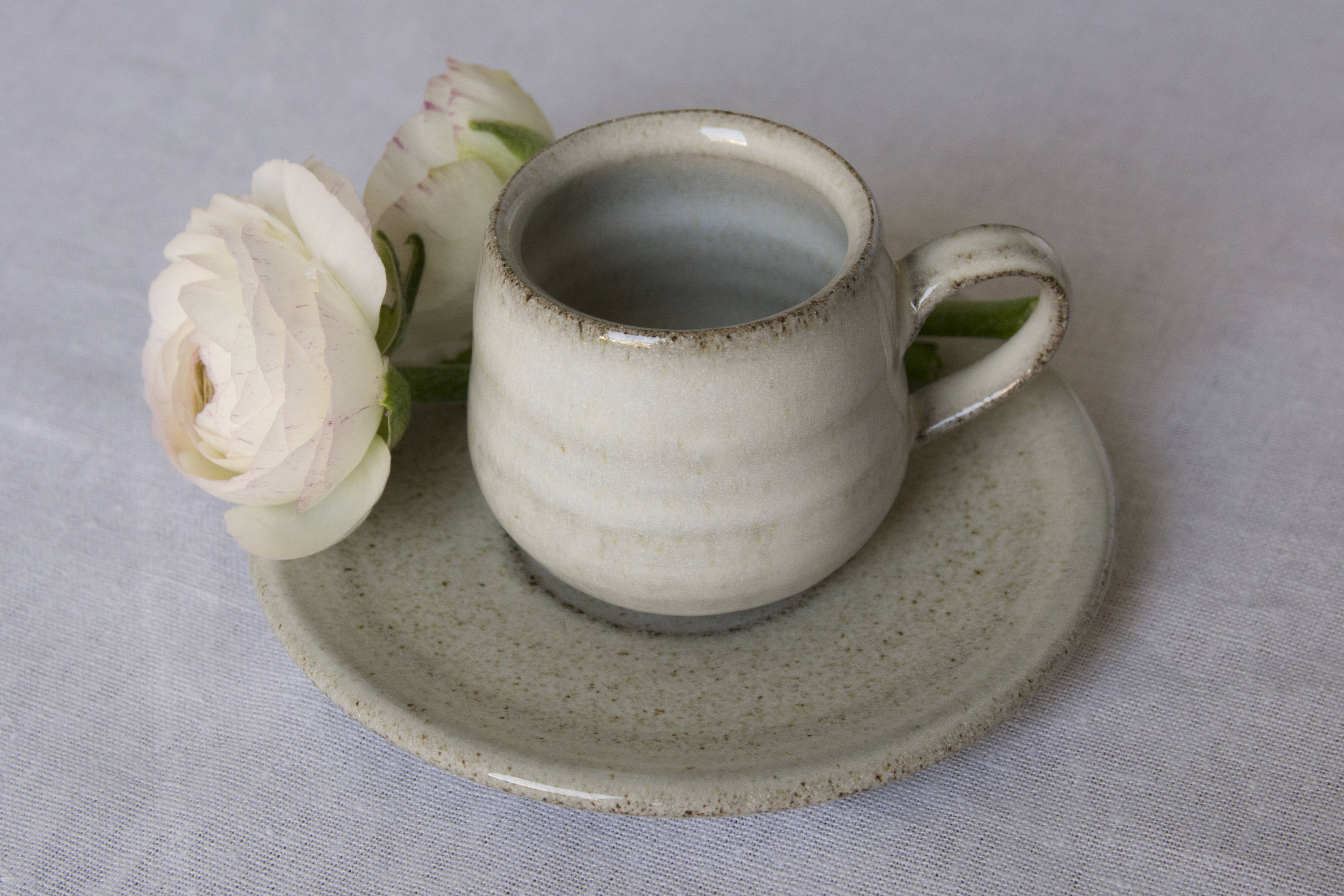 White Pottery Espresso Cup Pottery White Espresso Gift Etsy