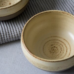 Yellow Small Pottery Bowls, Set of 2 image 5