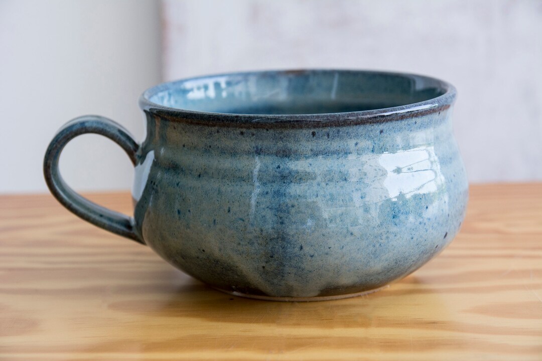 Ceramic Soup Bowl With a Handle, Soup Mug Etsy