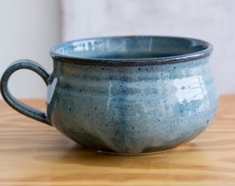 Ceramic Soup Bowl With a Handle, Soup Mug