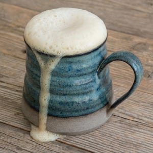 Handmade Ceramic Beer Stein: 20 oz Pottery Mug, Assorted Colors