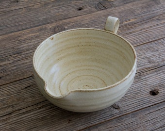 Small Yellow Ceramic Batter Bowl