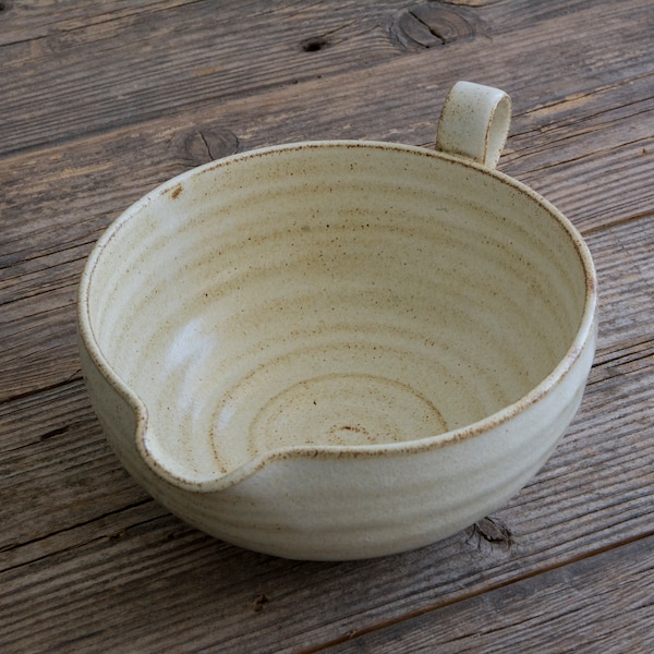 Small Yellow Ceramic Batter Bowl