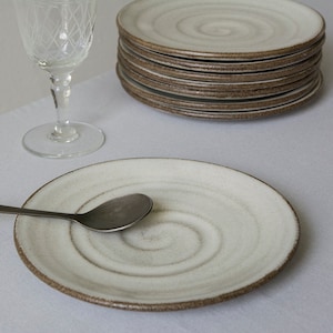 Pottery Dinnerware, Set of 4 Dessert Plates image 4