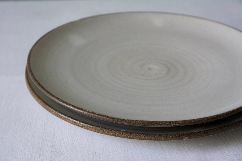 Set of 6 White Rustic Stoneware Plates Dinner Plates Etsy