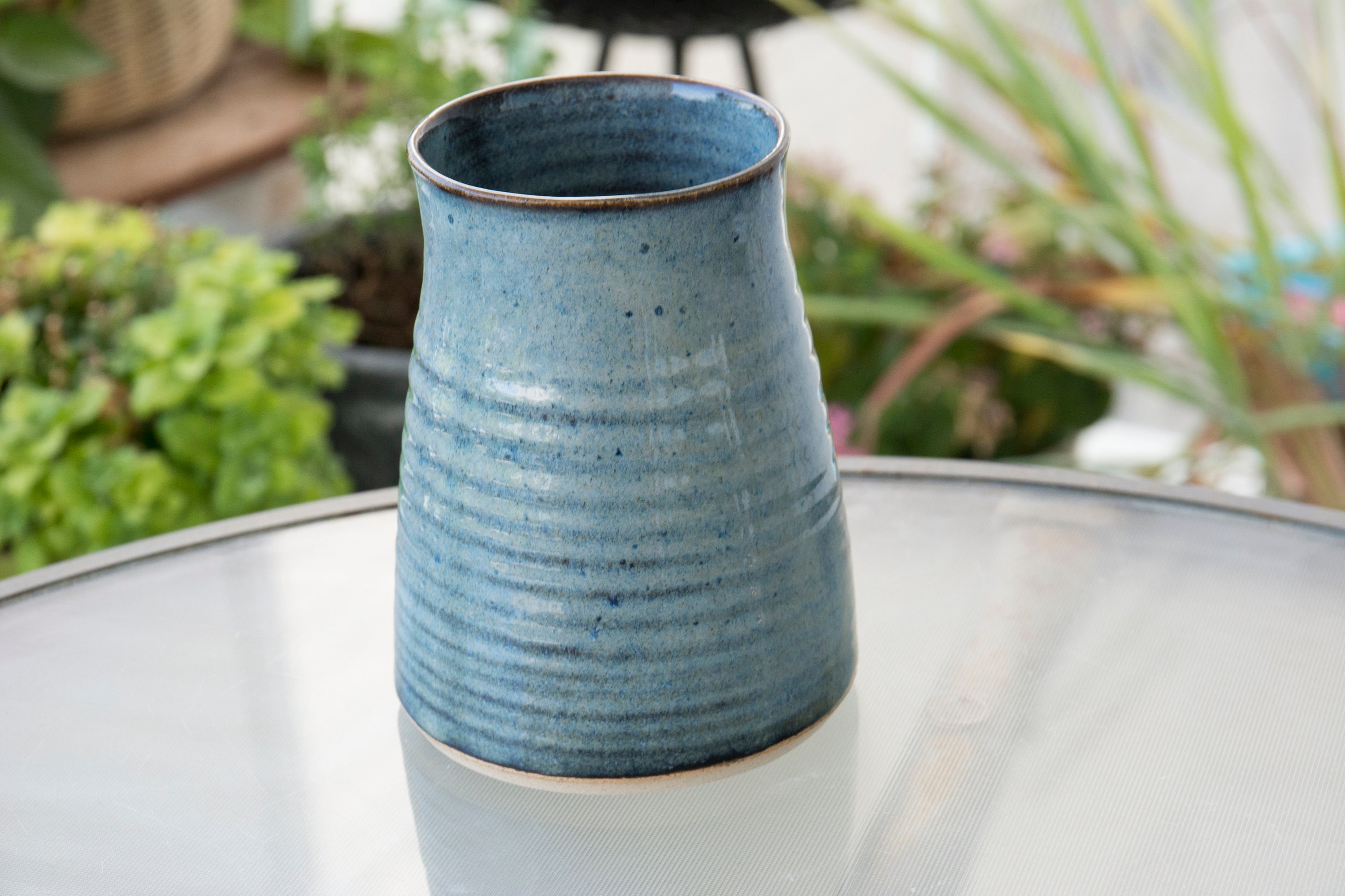 Handmade Ceramic Vase Rustic Farmhouse Pottery Flower Pot