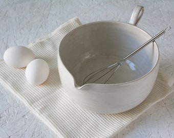 Ceramic White Mixing Bowl