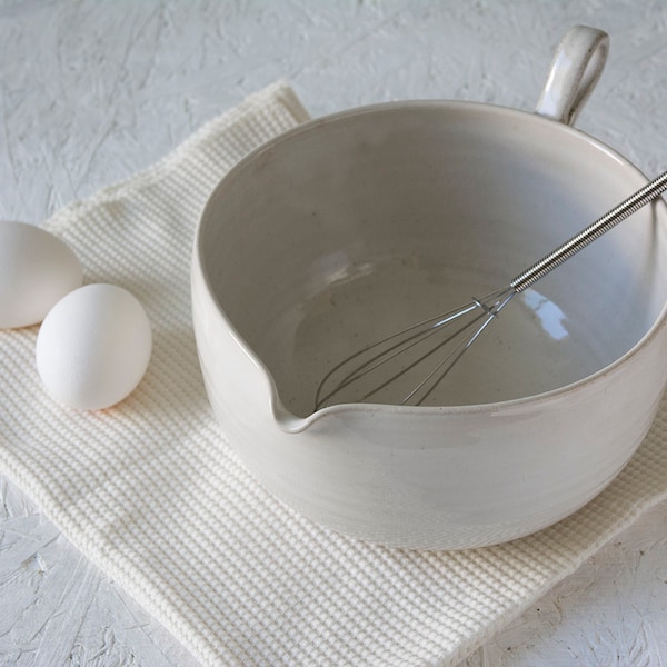 Ceramic White Mixing Bowl
