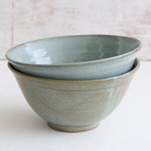 Pottery Noodles Bowls, Extra Large Ramen Bowls, Rustic Holiday Gift, 40 fl oz image 8